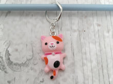 Load image into Gallery viewer, Pink Kitty Stitch Marker / Progress Keeper