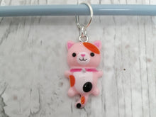 Load image into Gallery viewer, Pink Kitty Stitch Marker / Progress Keeper