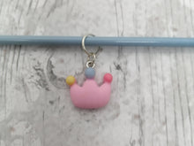 Load image into Gallery viewer, Pink Crown Stitch Marker / Progress Keeper