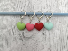 Load image into Gallery viewer, Four Hearts Stitch Marker / Progress Keeper Set