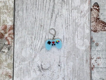 Load image into Gallery viewer, Blue Gamer Stitch Marker / Progress Keeper