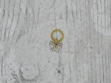 Load image into Gallery viewer, Sparkly Butterfly Stitch Marker / Progress Keeper