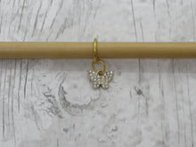 Load image into Gallery viewer, Sparkly Butterfly Stitch Marker / Progress Keeper