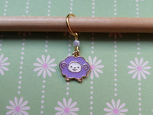 Load image into Gallery viewer, Purple Lamb Stitch Marker / Progress Keeper