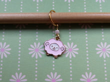 Load image into Gallery viewer, Pink Lamb Stitch Marker / Progress Keeper