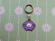 Load image into Gallery viewer, Purple Lamb Stitch Marker / Progress Keeper