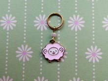 Load image into Gallery viewer, Pink Lamb Stitch Marker / Progress Keeper