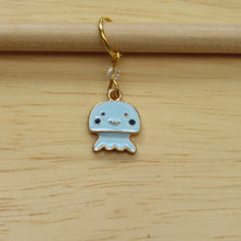 Load image into Gallery viewer, Blue Jellyfish Stitch Marker / Progress Keeper