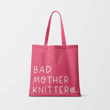 Load image into Gallery viewer, Bad Mother Knitter Tote Bag - Snappy Crocodile Designs