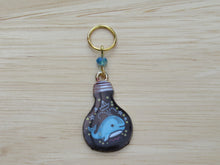 Load image into Gallery viewer, A whale in a lightbulb Stitch Marker / Progress Keeper