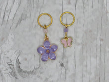 Load image into Gallery viewer, Flower and Butterfly Stitch Markers/Progress Keepers