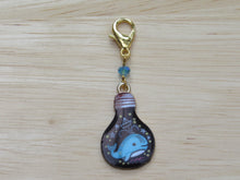 Load image into Gallery viewer, A whale in a lightbulb Stitch Marker / Progress Keeper