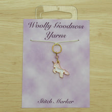 Load image into Gallery viewer, Pink Unicorn Stitch Marker / Progress Keeper
