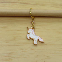 Load image into Gallery viewer, Pink Unicorn Stitch Marker / Progress Keeper