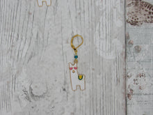 Load image into Gallery viewer, Heart Eyes Llama Stitch Marker / Progress Keeper