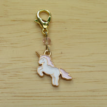 Load image into Gallery viewer, Pink Unicorn Stitch Marker / Progress Keeper