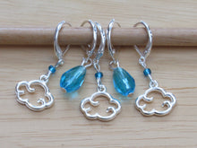 Load image into Gallery viewer, Clouds and Raindrops Stitch Marker / Progress Keeper set