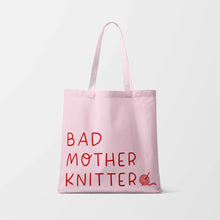 Load image into Gallery viewer, Bad Mother Knitter Tote Bag - Snappy Crocodile Designs