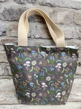 Load image into Gallery viewer, Hedgehog and Mushrooms Medium Project Bag