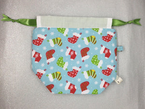Christmas Stocking Draw String Project Bag