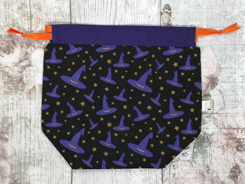 Witches Hats Draw String Project Bag