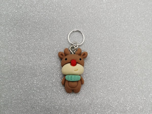 Cute Rudolph Stitch Marker / Progress Keeper