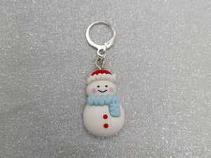 Cute Snowman Stitch Marker / Progress Keeper