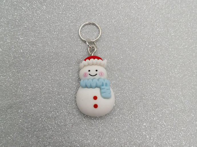 Cute Snowman Stitch Marker / Progress Keeper