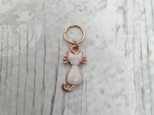 Load image into Gallery viewer, Rose Gold Kitty Stitch Marker / Progress Keeper