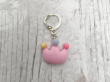 Load image into Gallery viewer, Pink Crown Stitch Marker / Progress Keeper