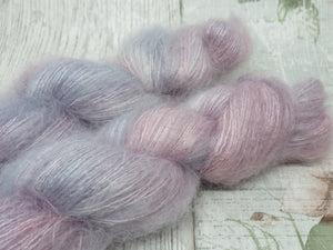 Mohair Silk Lace in Lilac Variegated OOAK Colourway