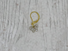 Load image into Gallery viewer, Sparkly Butterfly Stitch Marker / Progress Keeper