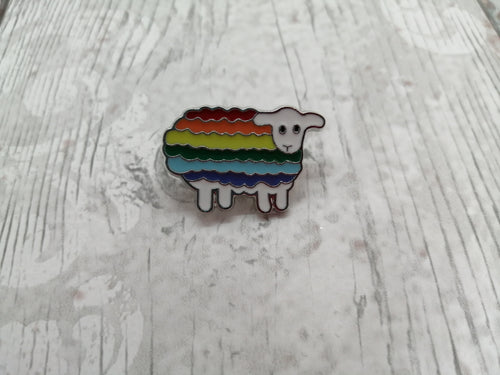 Rainbow Sheep Pin Badge