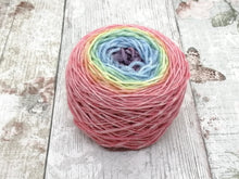 Load image into Gallery viewer, Silver Sparkle 4ply 50g in Rainbow Gradient colourway