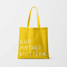 Load image into Gallery viewer, Bad Mother Knitter Tote Bag - Snappy Crocodile Designs