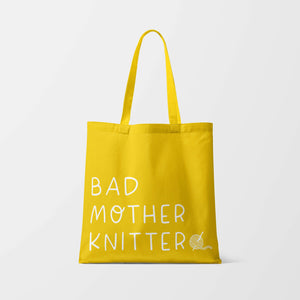 Bad Mother Knitter Tote Bag - Snappy Crocodile Designs