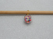 Load image into Gallery viewer, Rainbow Star filled Bauble Stitch Marker / Progress Keeper