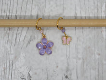 Load image into Gallery viewer, Flower and Butterfly Stitch Markers/Progress Keepers