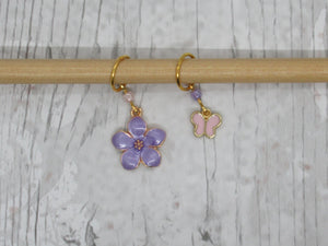 Flower and Butterfly Stitch Markers/Progress Keepers