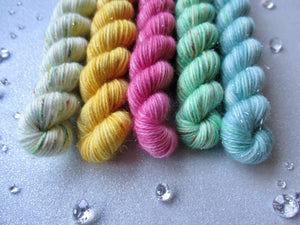Gold Sparkle Mini Skein Set In Christmas In July Colours