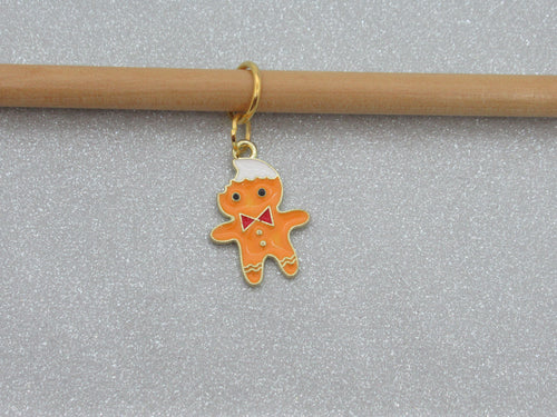 Gingerbread Man Stitch Marker / Progress Keeper