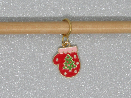Christmas Tree Mitten Stitch Marker / Progress Keeper