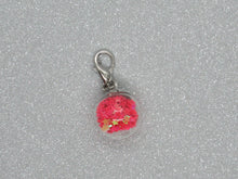 Load image into Gallery viewer, Coral Pink Star filled Bauble Stitch Marker / Progress Keeper