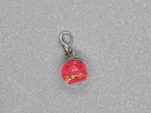 Coral Pink Star filled Bauble Stitch Marker / Progress Keeper