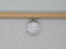 Load image into Gallery viewer, Silver and White Star filled Bauble Stitch Marker / Progress Keeper