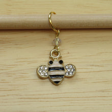 Load image into Gallery viewer, Sparkly Bee Stitch Marker / Progress Keeper
