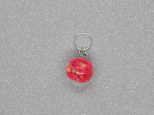 Load image into Gallery viewer, Coral Pink Star filled Bauble Stitch Marker / Progress Keeper