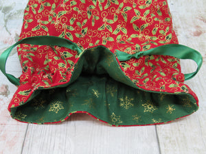 Christmas Red Holly Project Bag