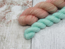 Load image into Gallery viewer, Deluxe Merino Nylon 4ply 50g in OOAK colourway with a coordinating 20g mini