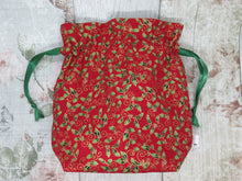 Load image into Gallery viewer, Christmas Red Holly Project Bag